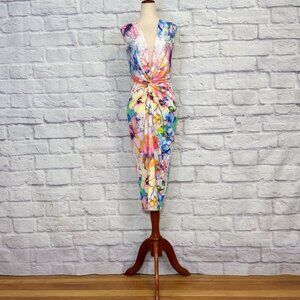 Roserry Mallorca Sleeveless Jersey Midi Dress in Provence Print